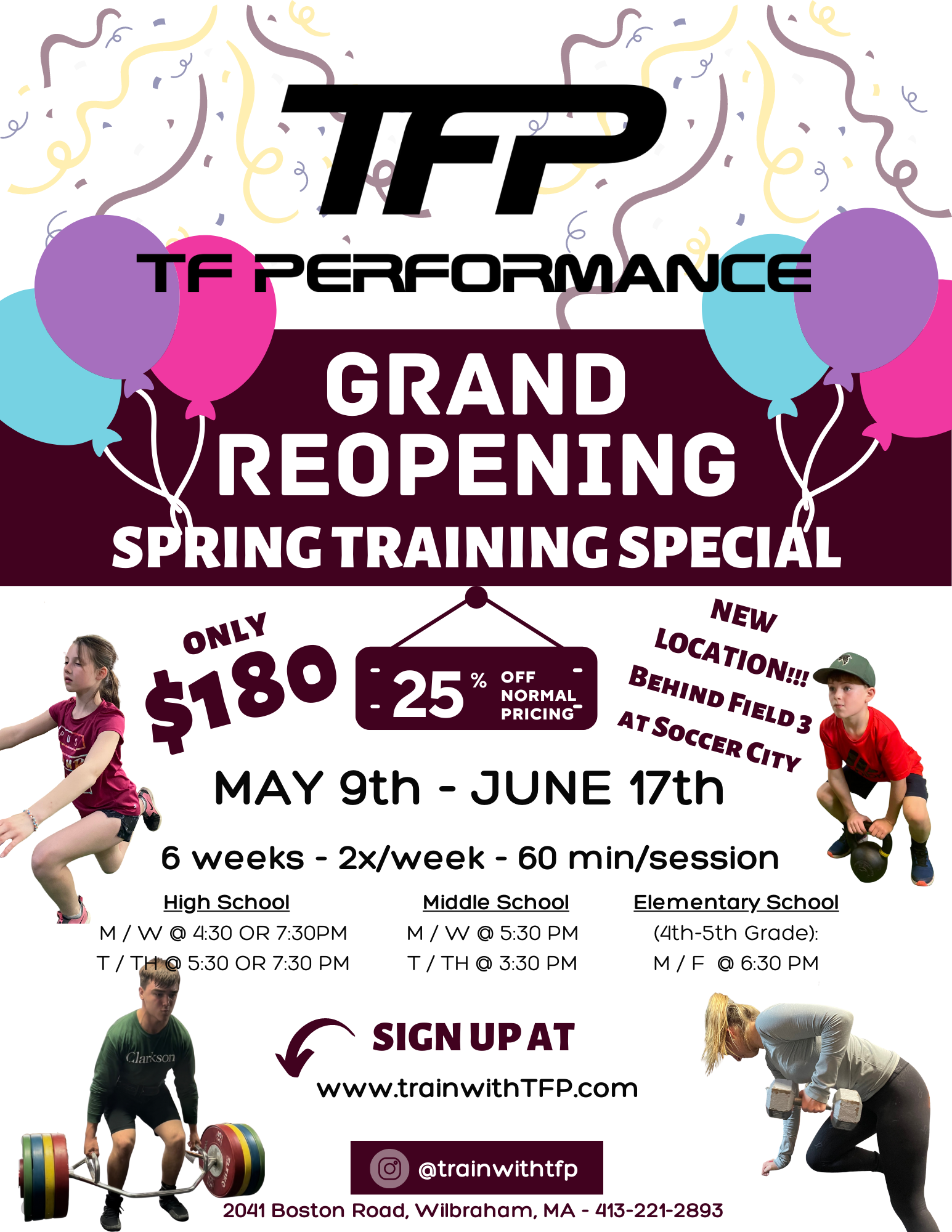 Grand Reopening - Spring Training Special (8.5 × 11 in)
